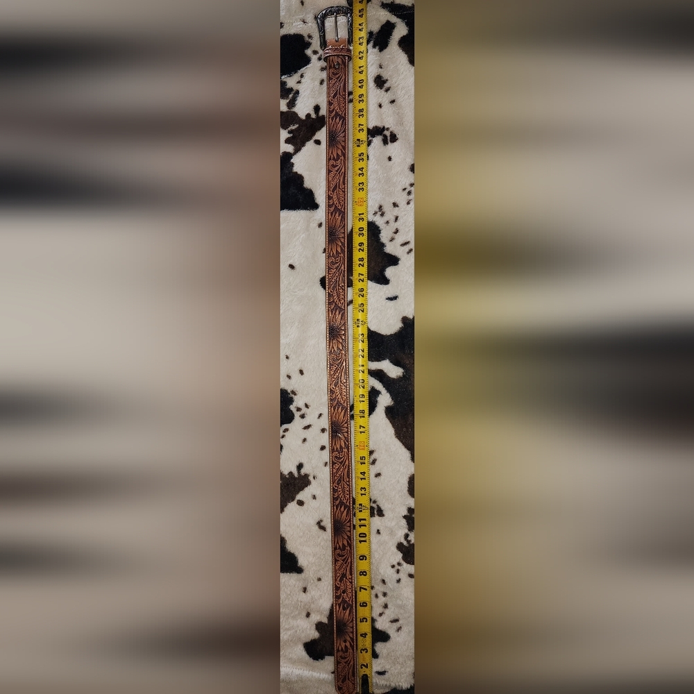 Nocona Sunflower Inlay Belt - Picture 4 of 4